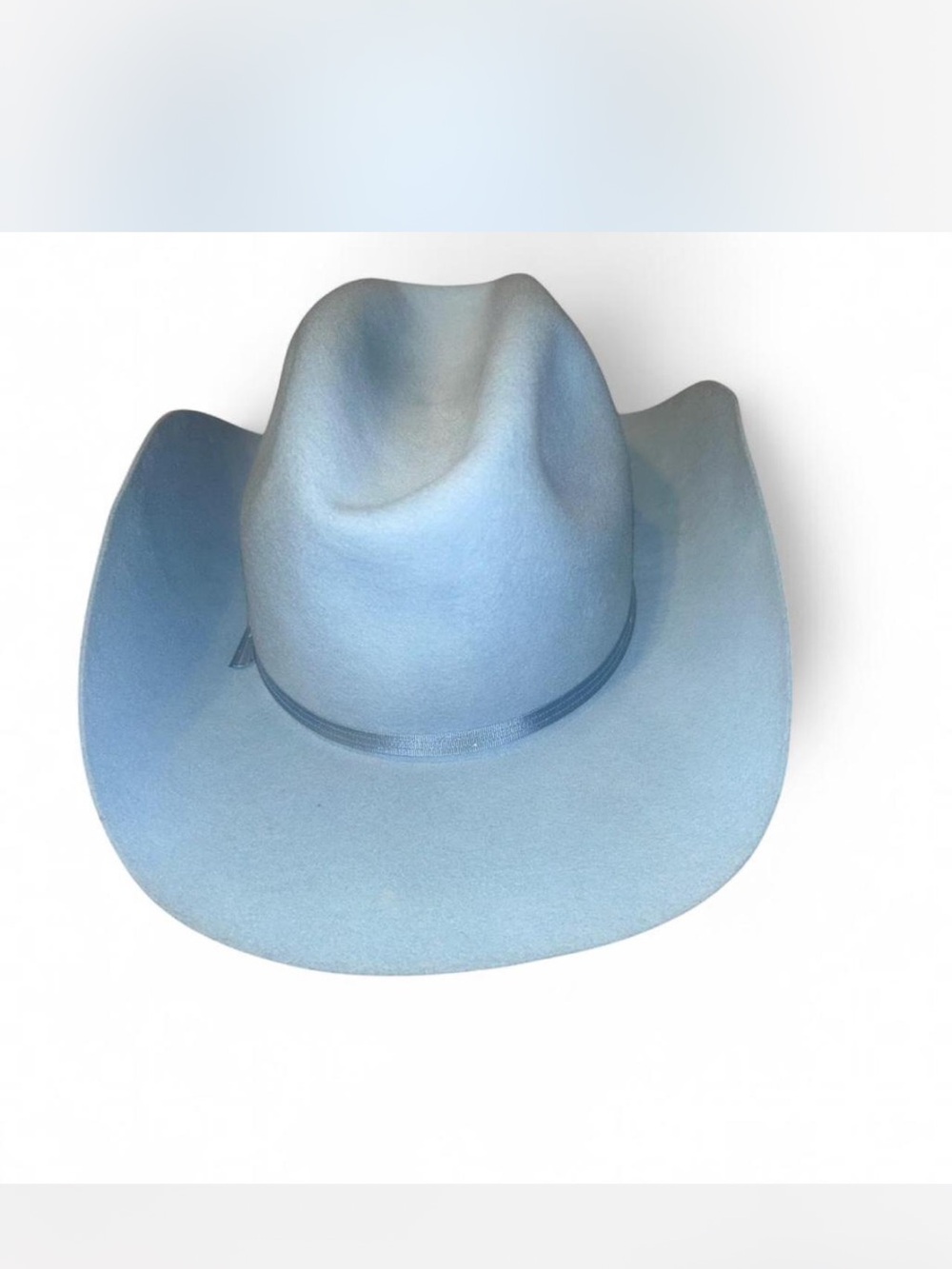 THE RUSTLER” CUSTOM MADE baby blue cowboy hat SIZE 7